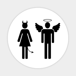 Angel and demon couple Magnet